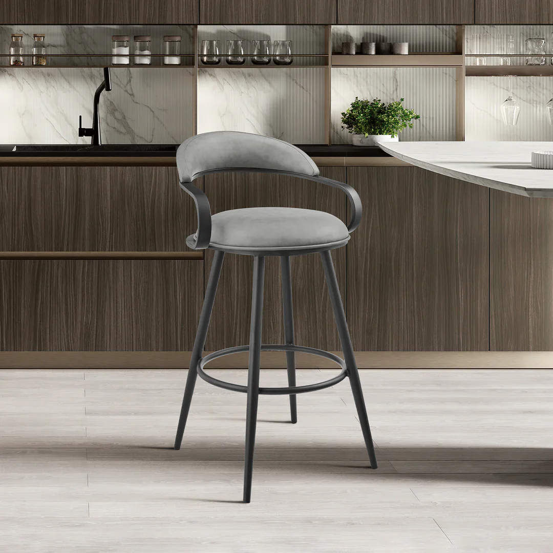 Velvet Grace Swivel Bar Stool - Image 5