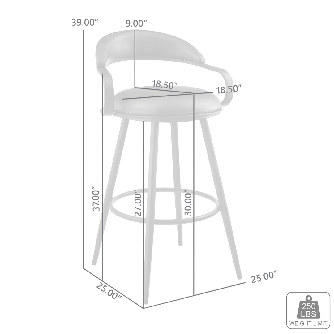 Velvet Grace Swivel Bar Stool - Image 9