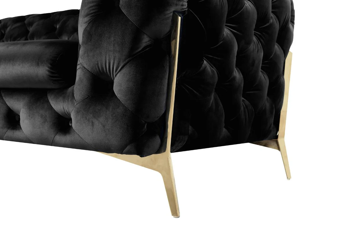 Velvet Grandeur Sofa Set - Image 9