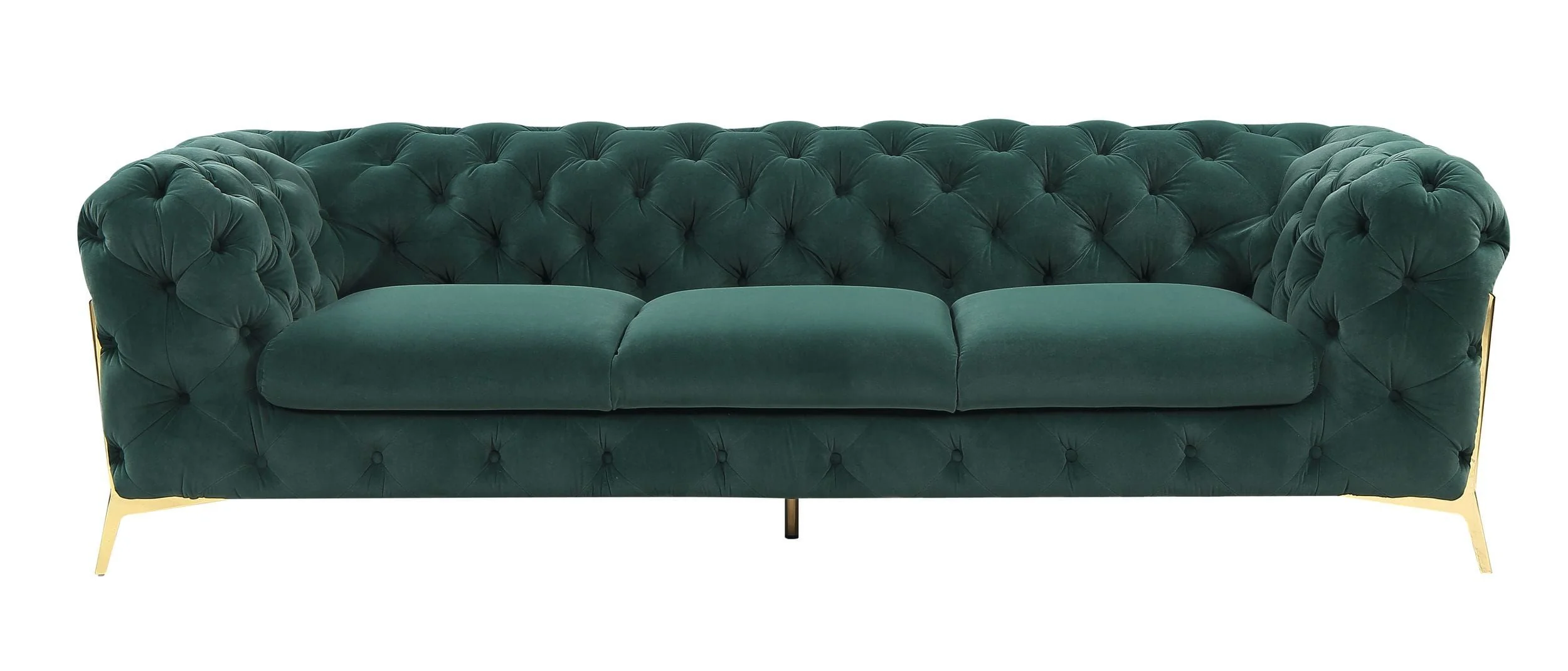 Velvet Grandeur Sofa Set - Transitional Fabric Sofa - Image 5