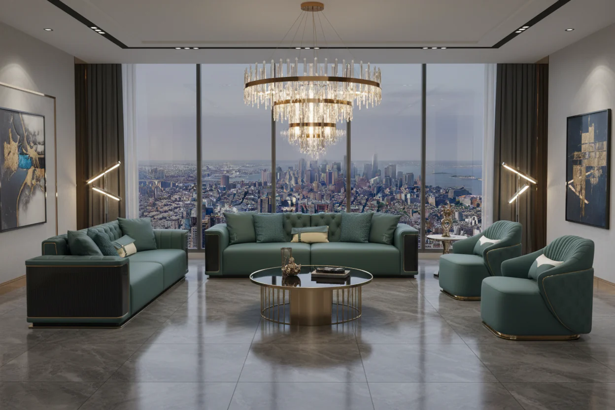 Verde Majestic Sofa Set - Image 3