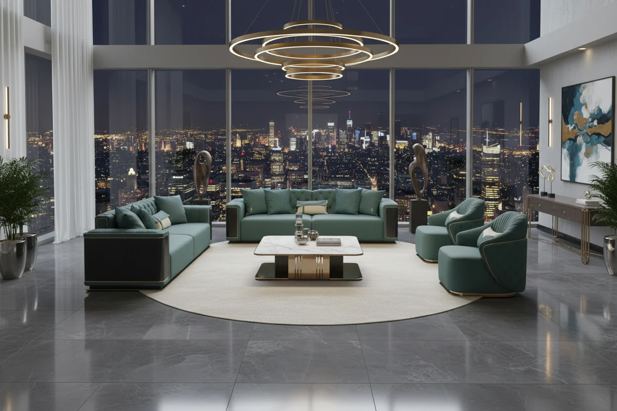 Verde Majestic Sofa Set - Image 4