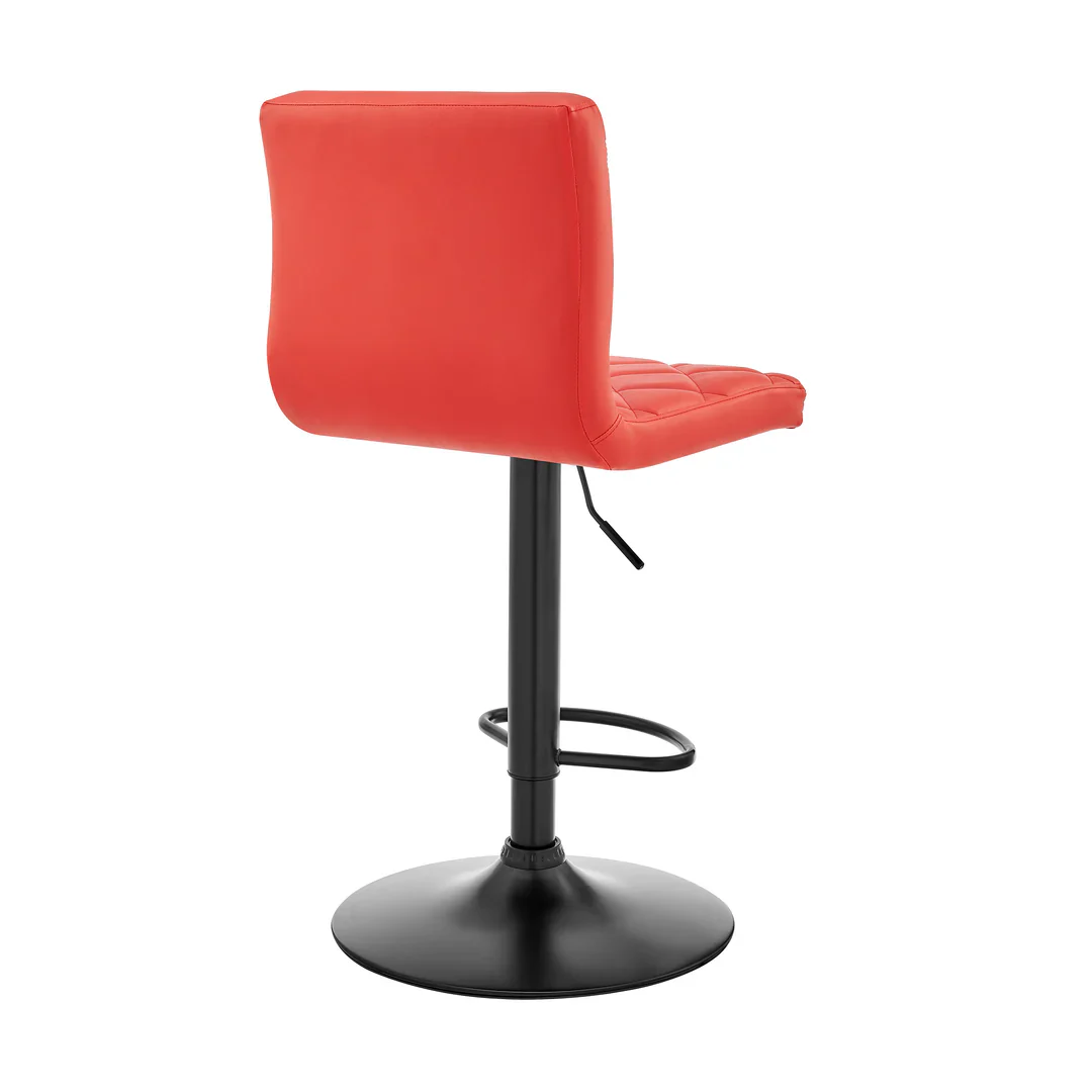 Vibrant Diamond-Stitched Adjustable Bar Stool - Image 12