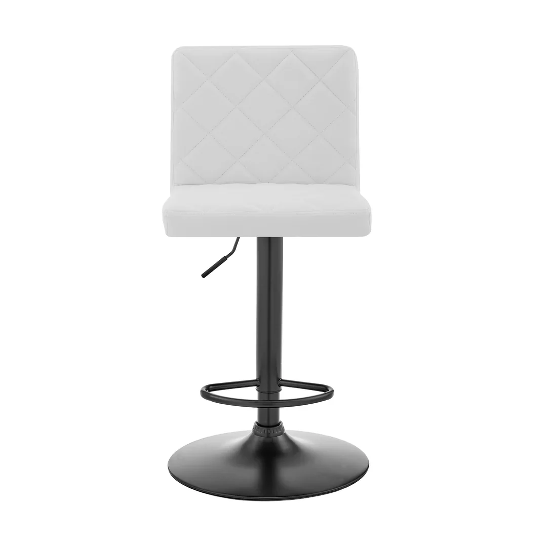Vibrant Diamond-Stitched Adjustable Bar Stool - Image 2