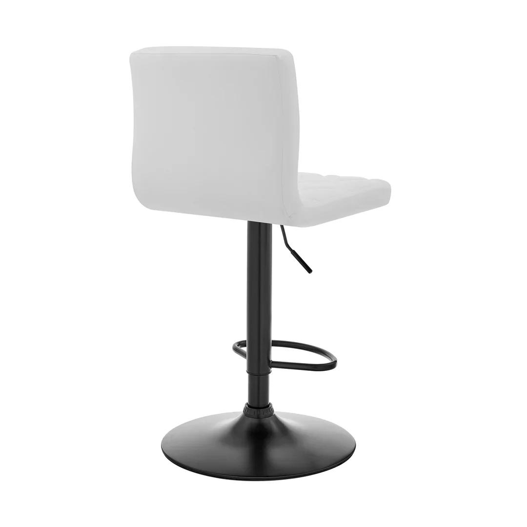 Vibrant Diamond-Stitched Adjustable Bar Stool - Image 3