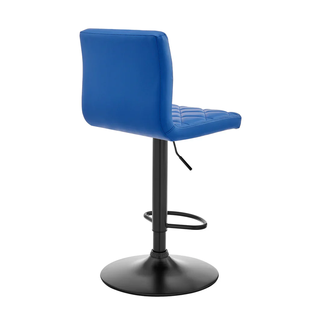 Vibrant Diamond-Stitched Adjustable Bar Stool - Image 6