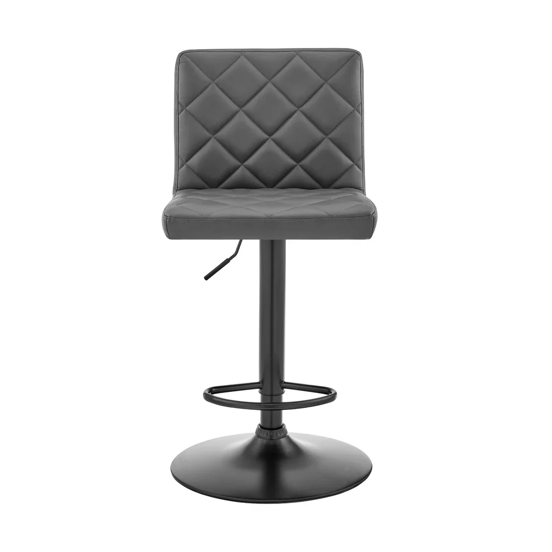 Vibrant Diamond-Stitched Adjustable Bar Stool - Image 8