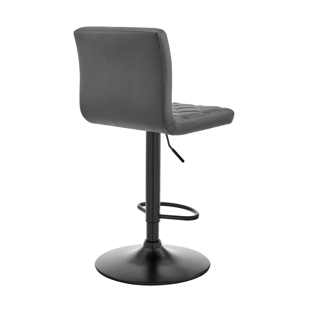 Vibrant Diamond-Stitched Adjustable Bar Stool - Image 9