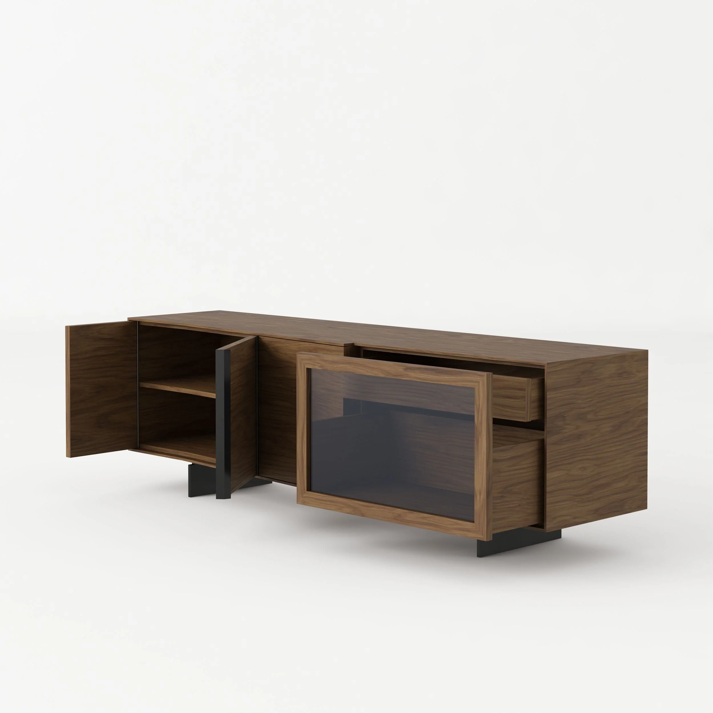Walnut Angular Buffet - Image 4