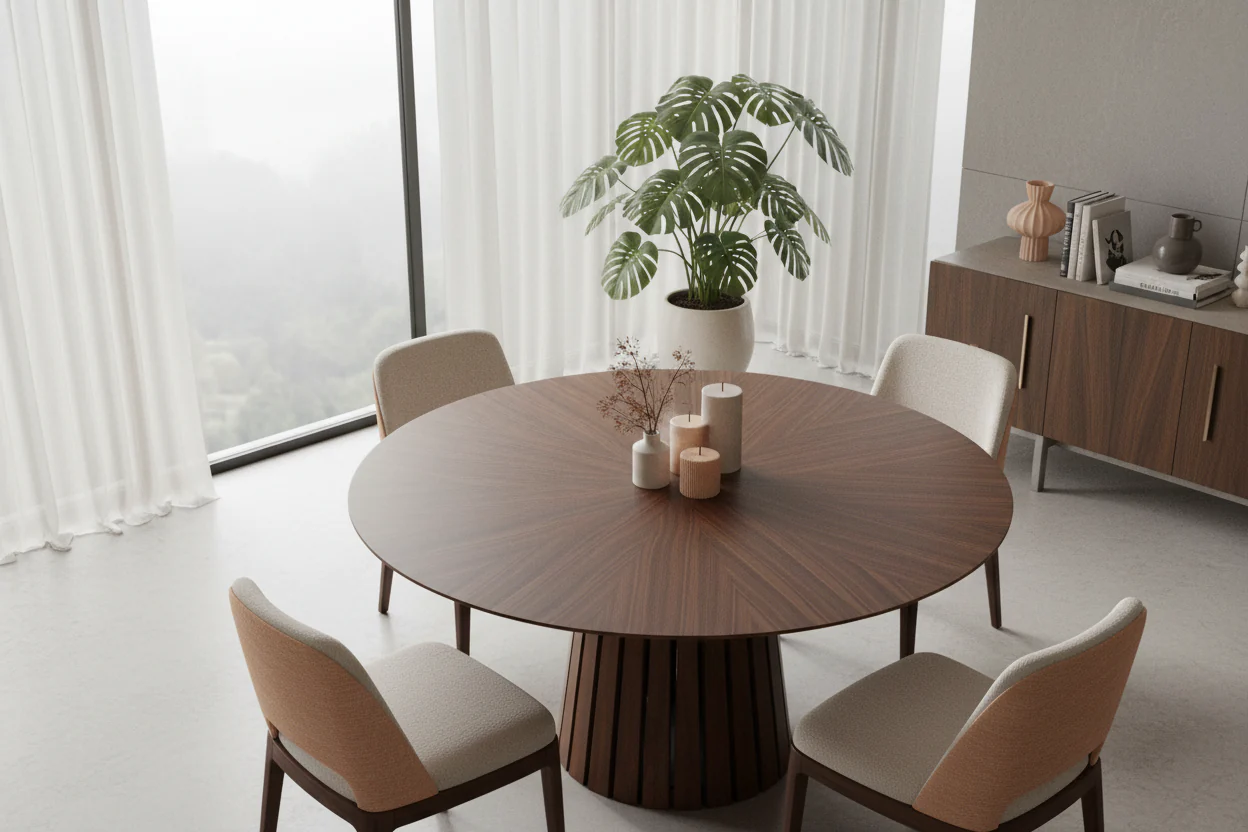 Walnut Grace - Round Dining Table - Image 6