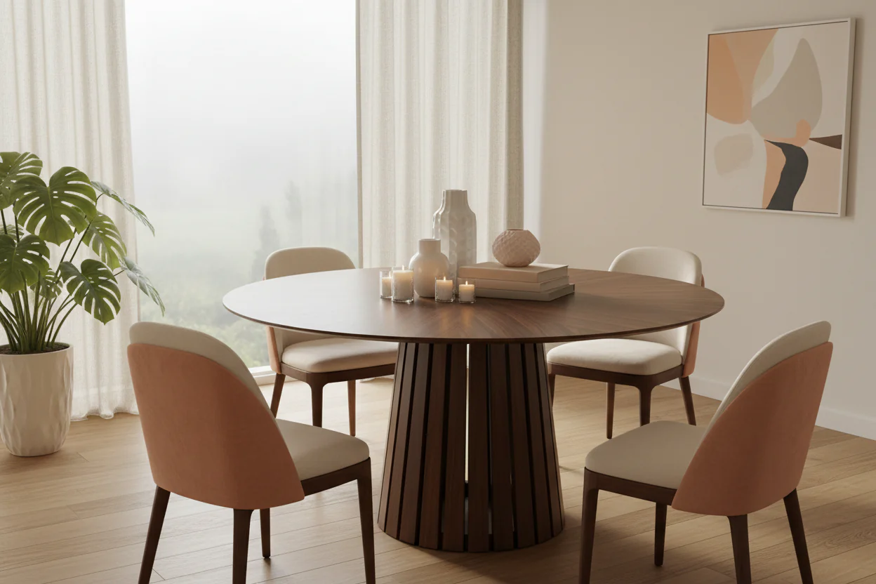 Walnut Grace - Round Dining Table - Image 7
