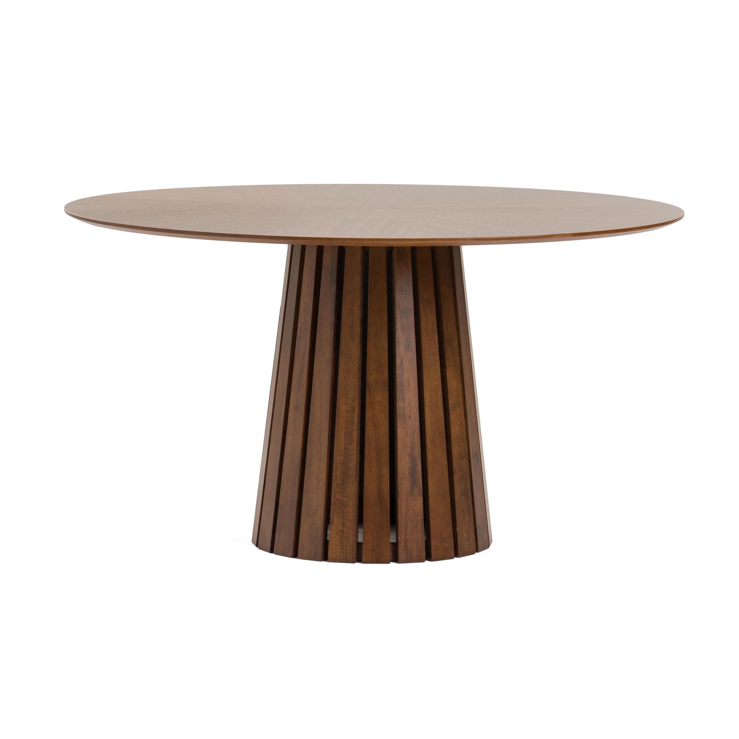 Walnut Grace Round Dining Table Set - Image 4