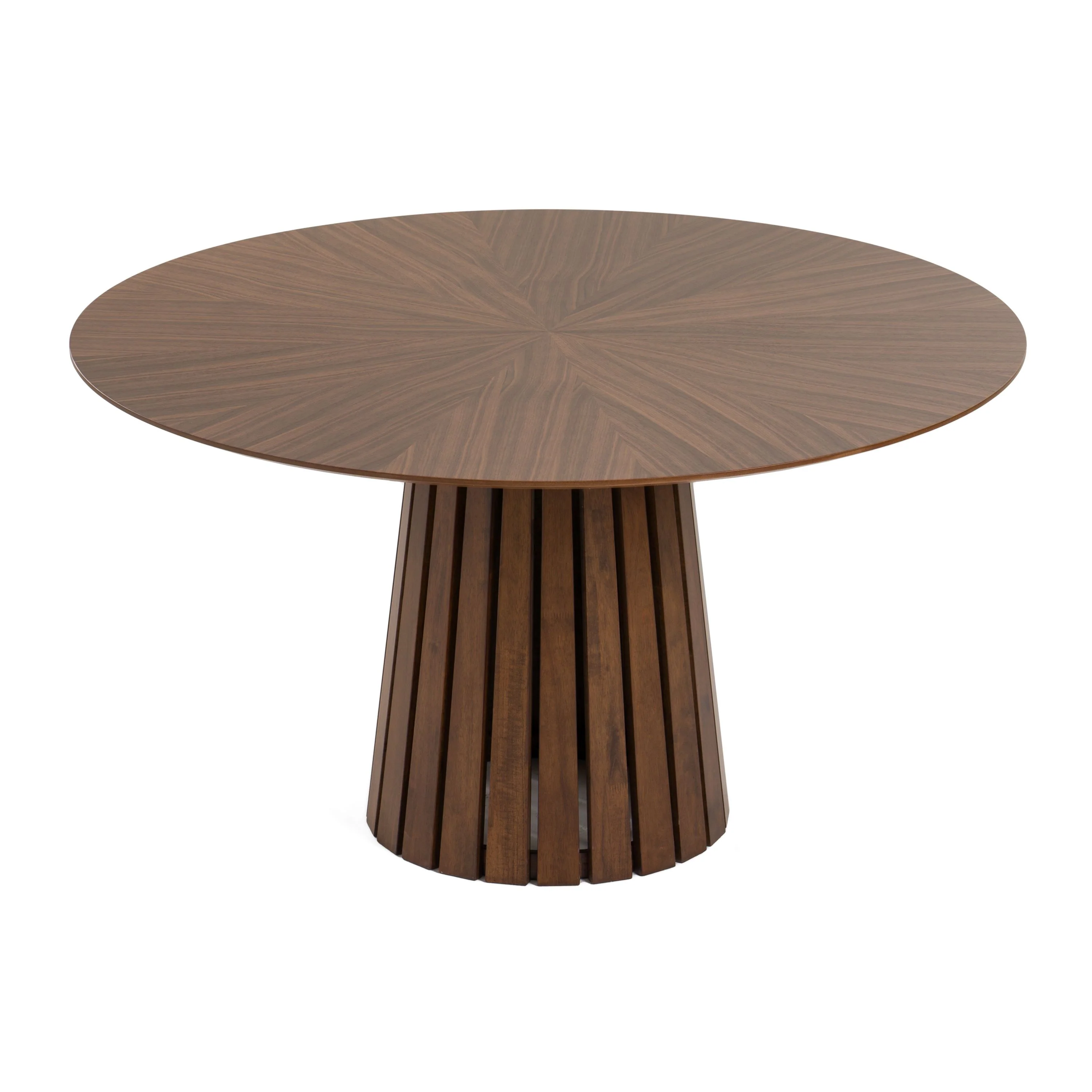 Walnut Grace Round Dining Table Set - Image 8