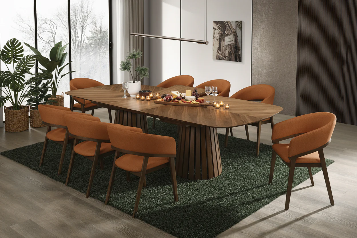 Walnut Radiance - Luxury Dining Table - Image 5