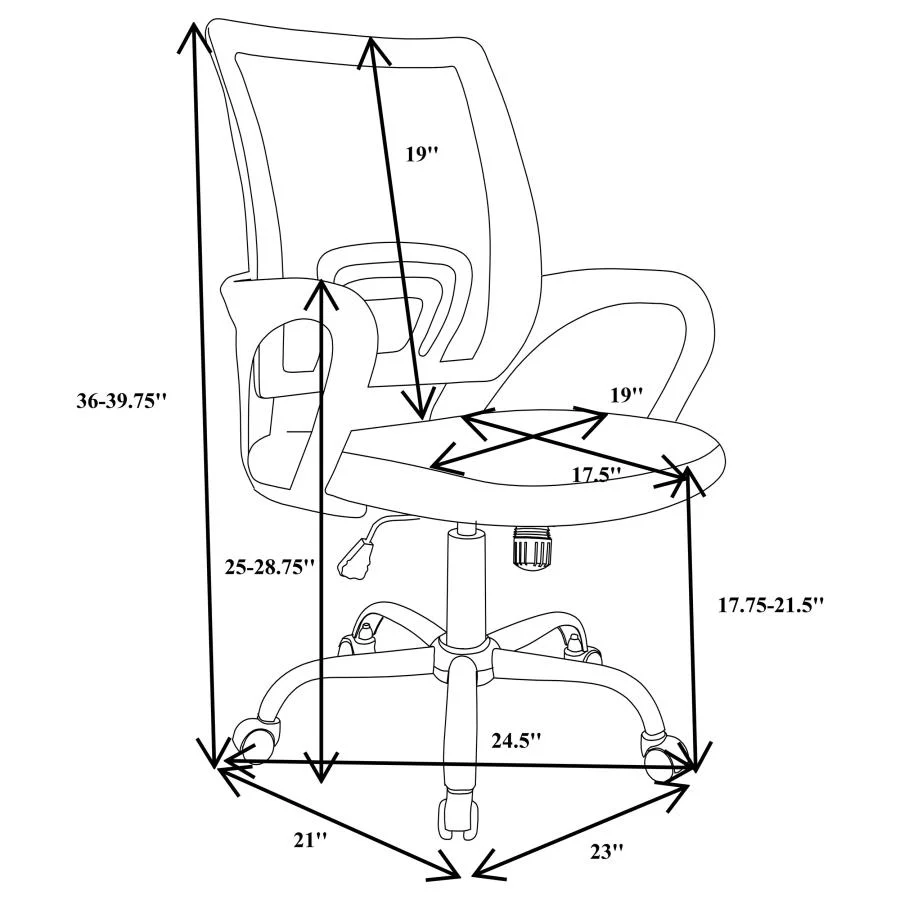 Wesley Grey Office Desk Chair - Image 8