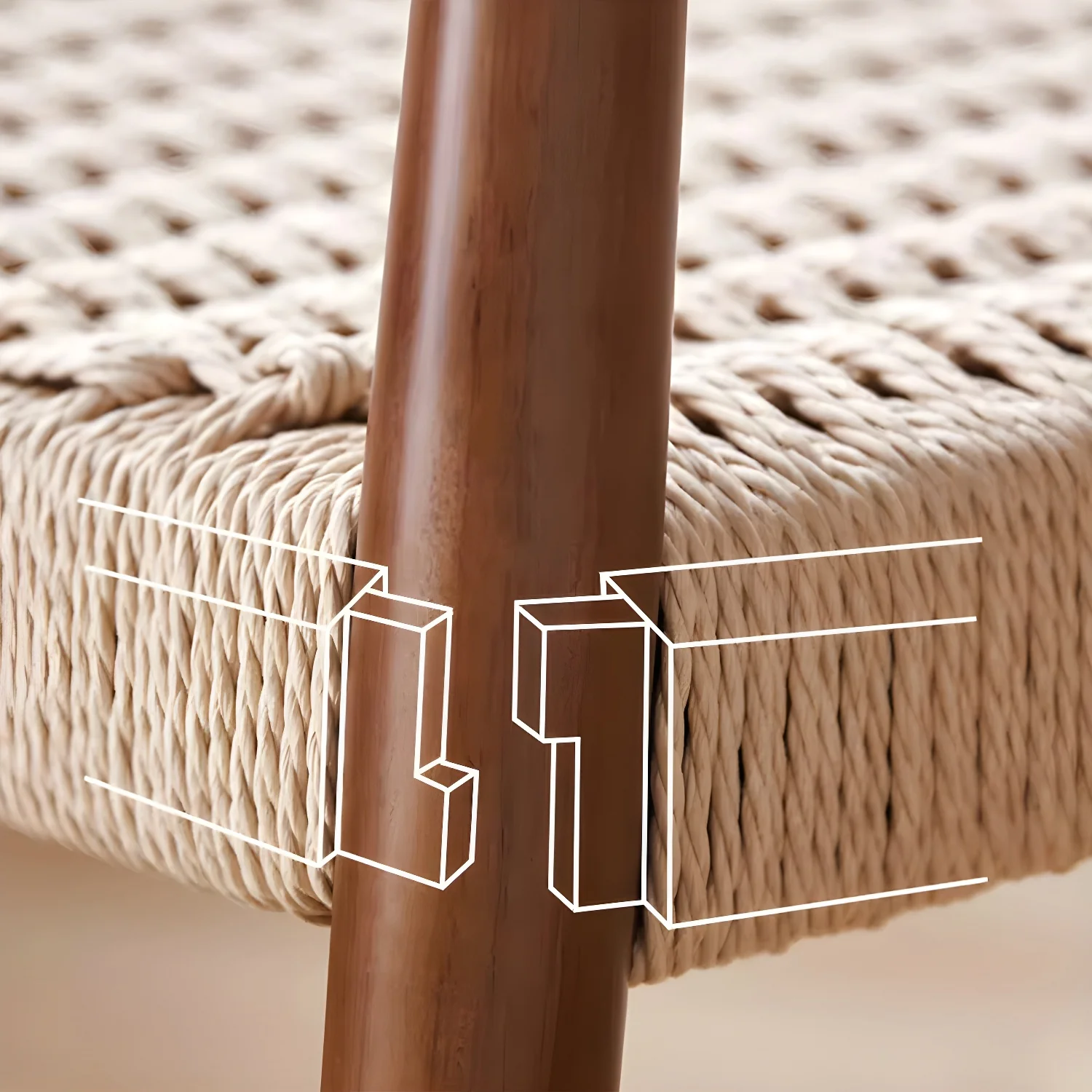 Willow Weave Dining Chair - Image 8
