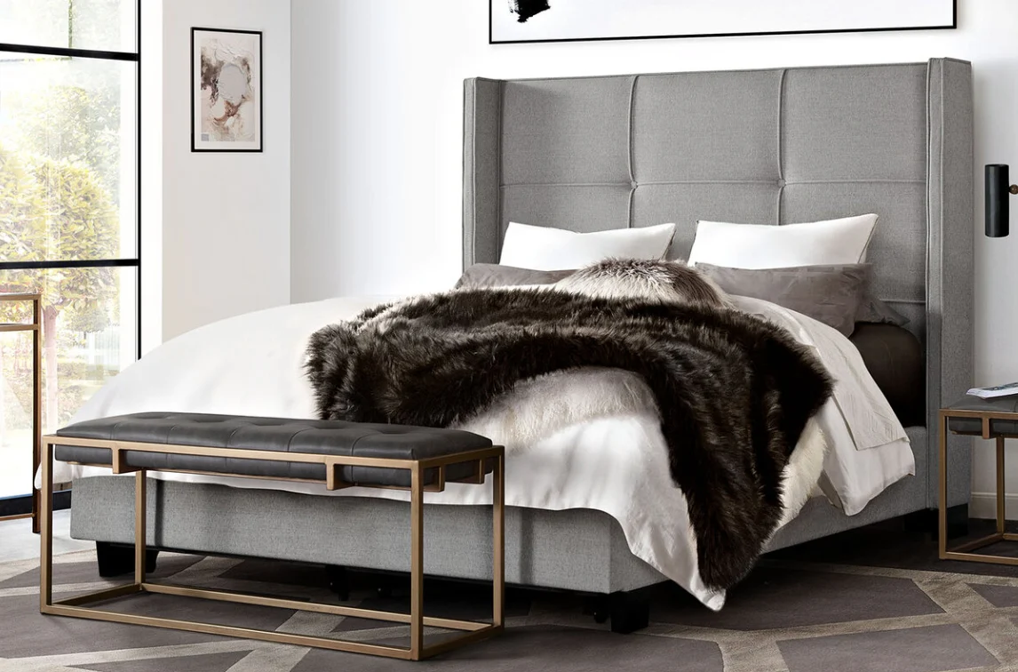 Wingback Upholstered Platform Bed - Image 10