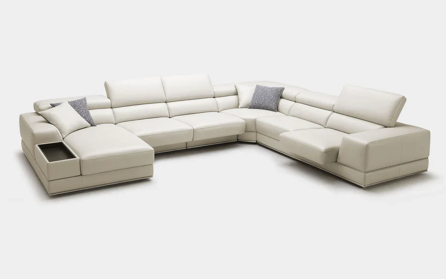 Zen Luxe Modern Leather Sectional - Image 5